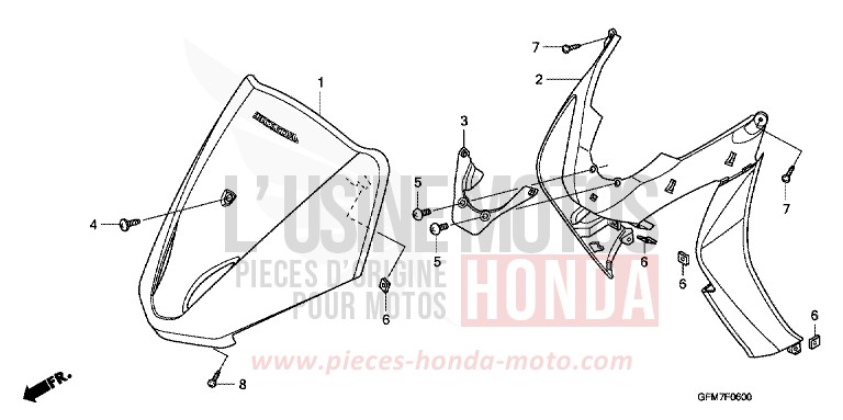 FRONT COVER for NHX 110 PEARL SILKY WHITE (NHA67) from 2010